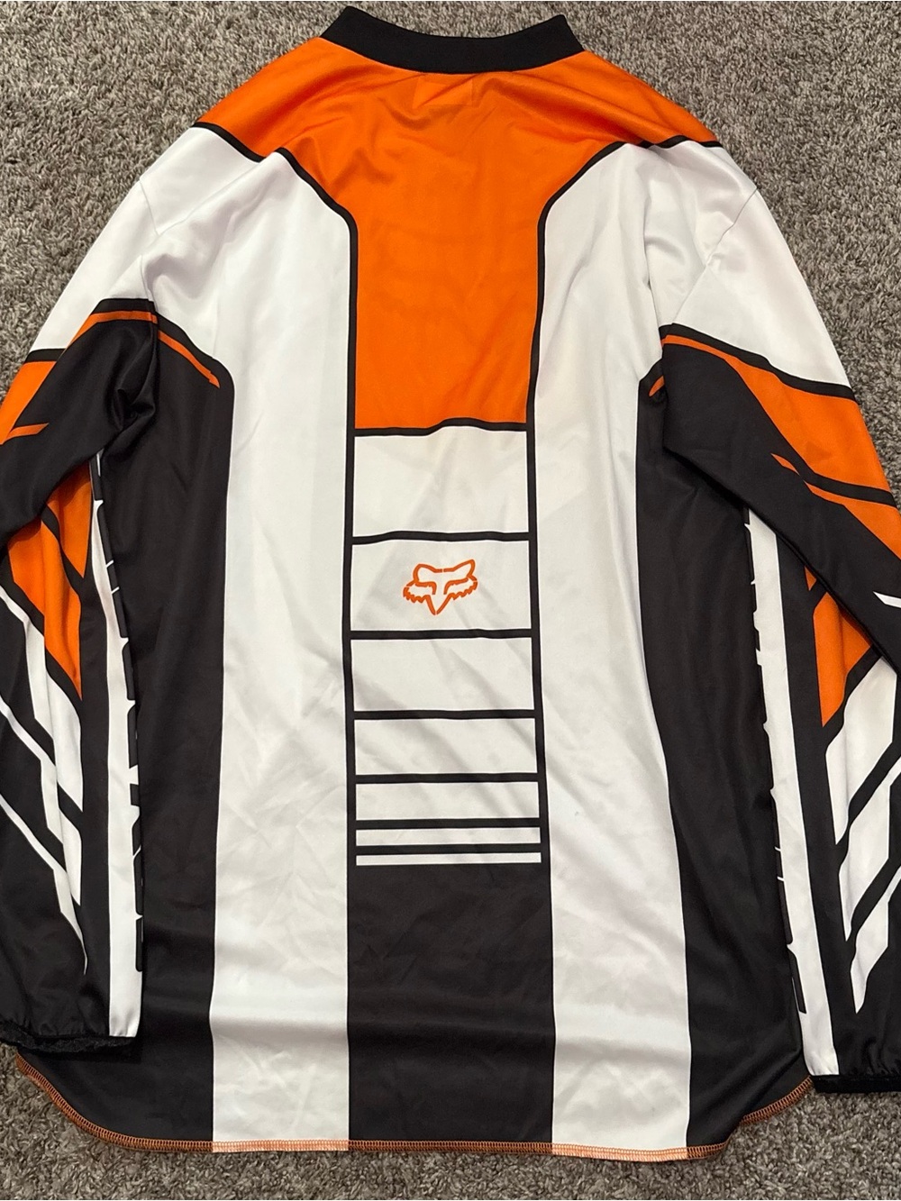 Vintage Fox Racing Orange Black White Motocross Jersey - Picture 5 of 7